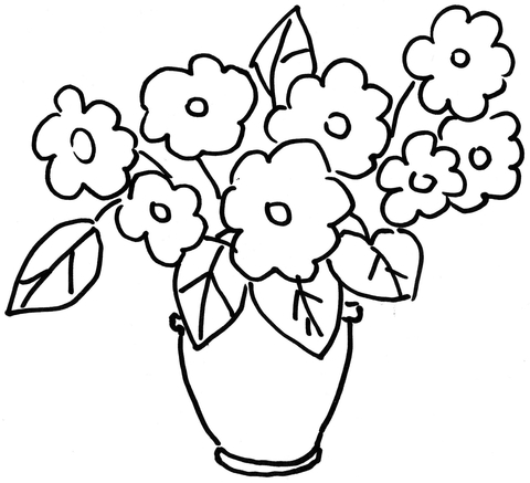 Pansy Violets Flower  Coloring Page